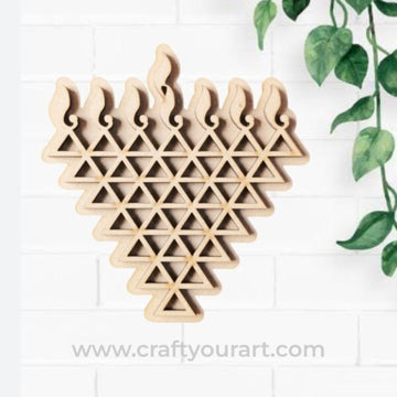 2 Layer Saraswati Yantra Cutout MDF Design 26
