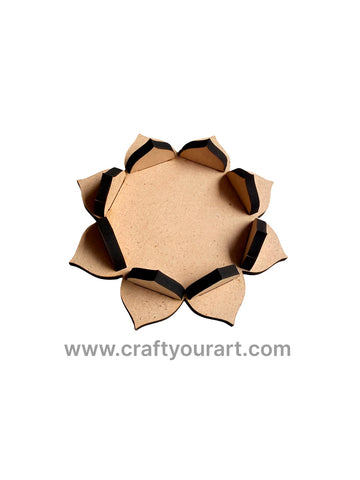 Lotus with petals  MDF layering cutout tealight / MDF decor