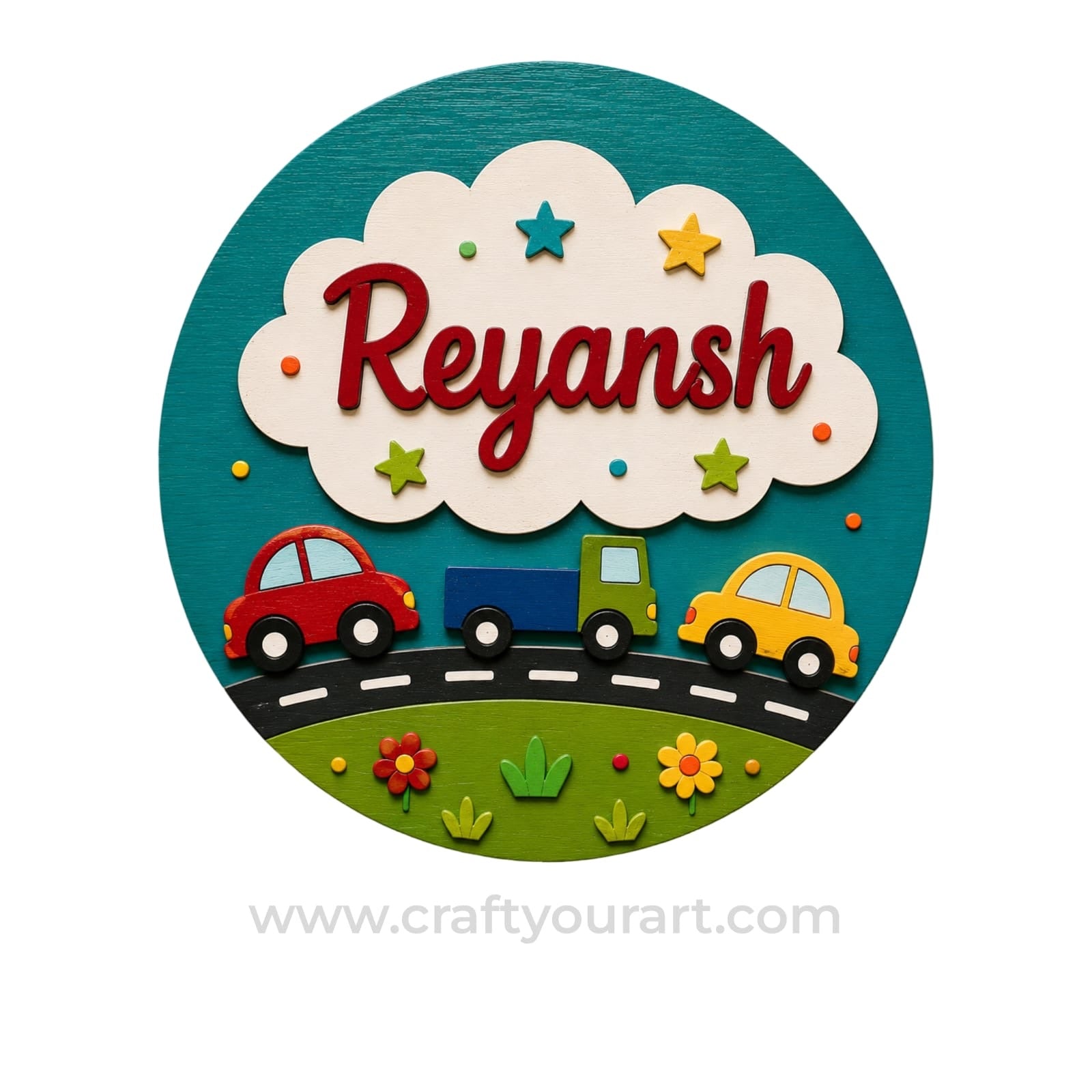 Vehicle car Theme Nameplate MDF Design 1
