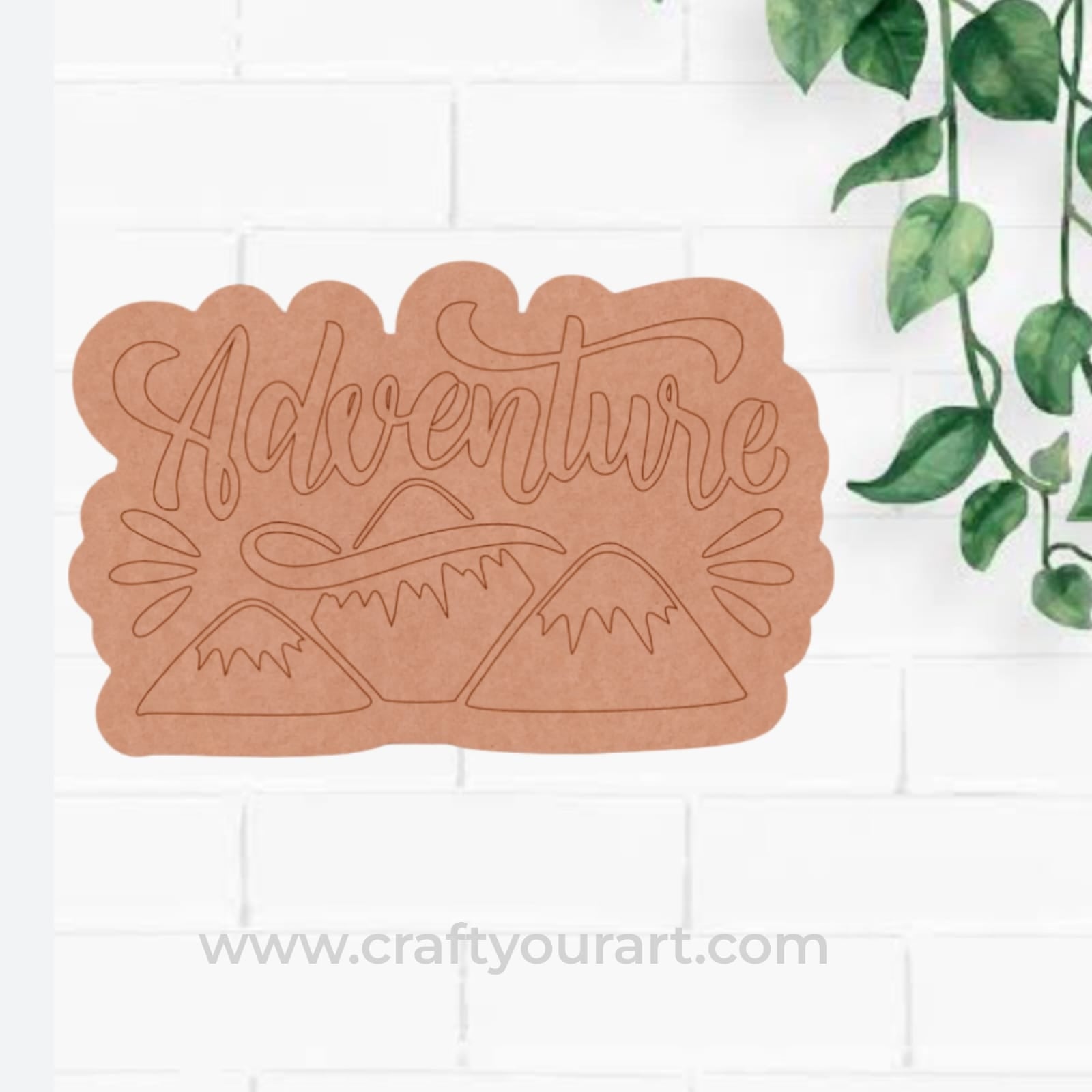 Adventure Text Pre Marked Base MDF Design 1