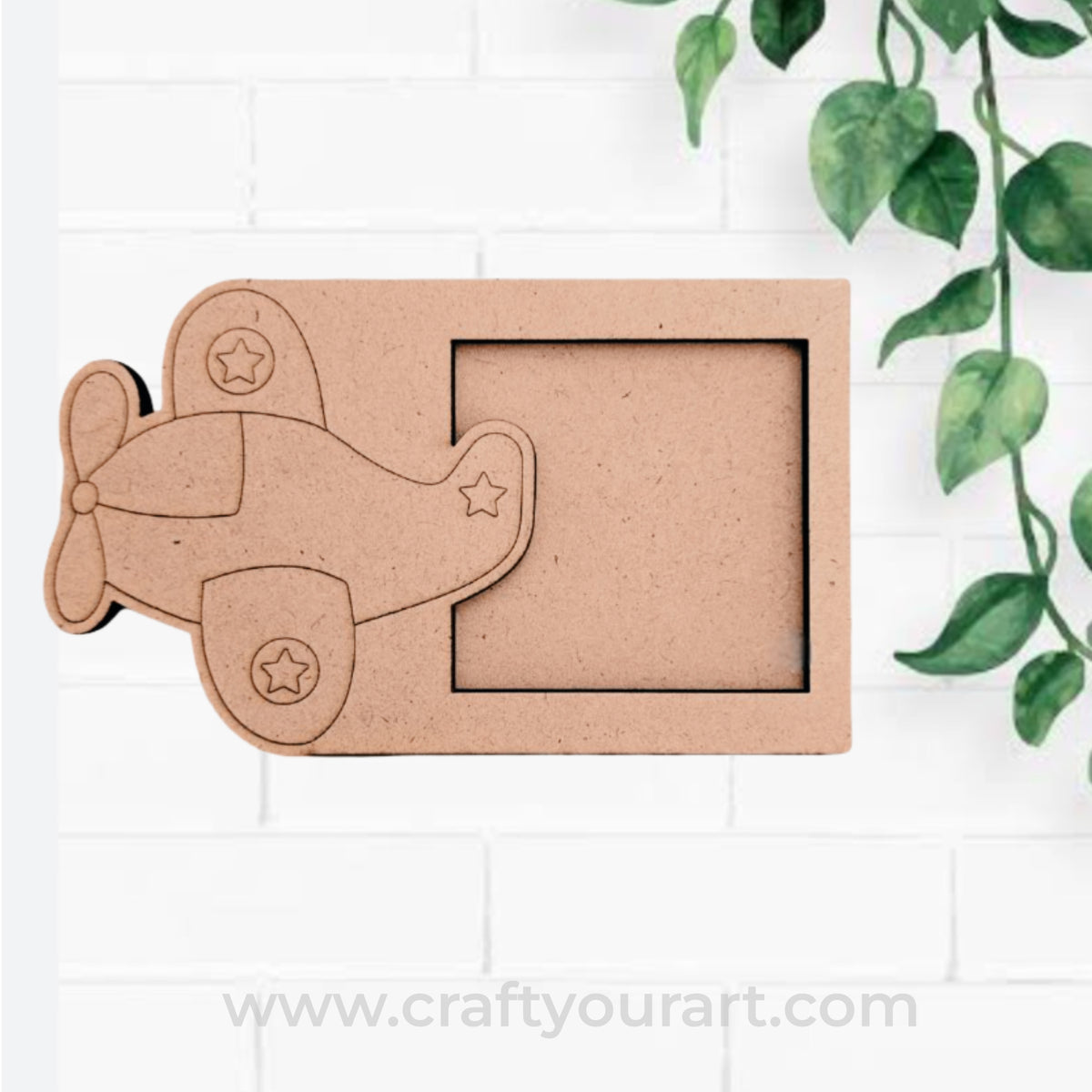 Aeroplane Three Layered Photo Frame MDF Design 1