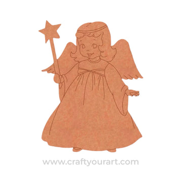 Angel With Star Wand Christmas Pre Marked MDF Design 1