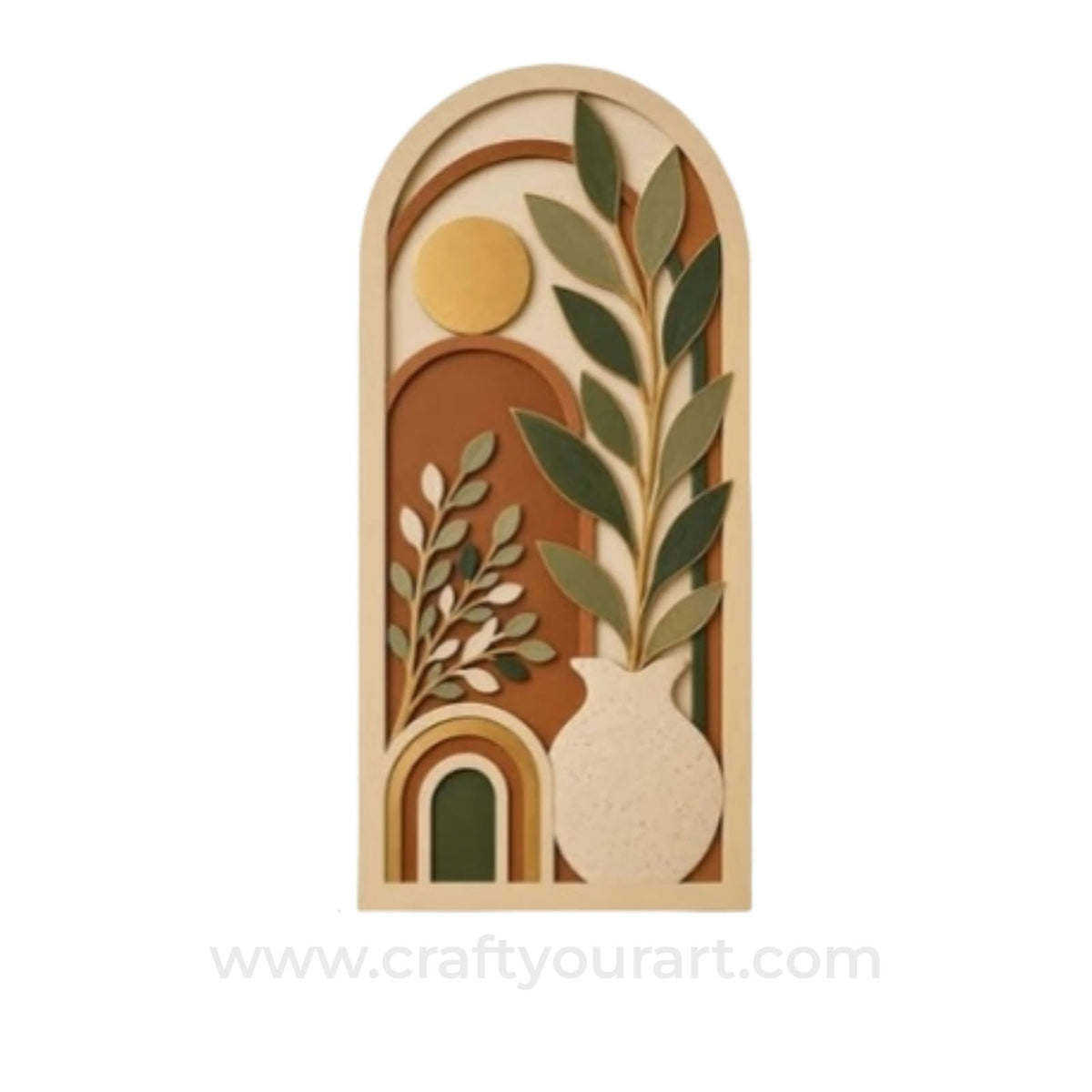 Arch Shape Wall Decor Base MDF Design 1