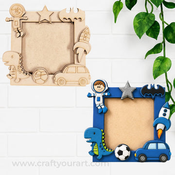Boy Theme Photo Frame MDF Design 1