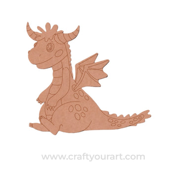 Baby Dragon Pre Marked MDF Design 1