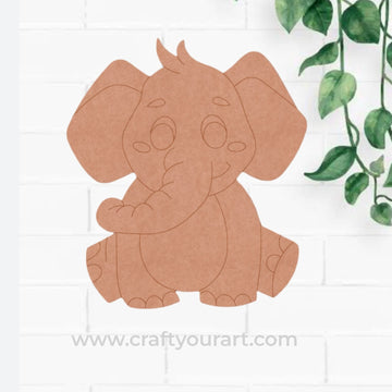 Baby Elephant Pre Marked MDF Design 5