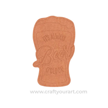 Beer Mug Text Pre Marked MDF Design 1