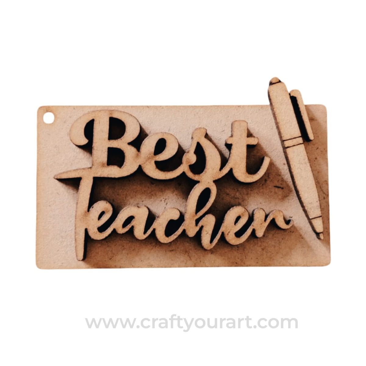 Best Teacher Keychain Base MDF Design 1