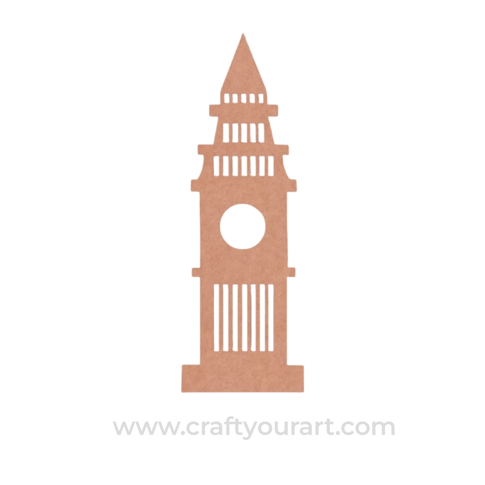 Big Ben Clock Tower Monument Cutout MDF Design 2