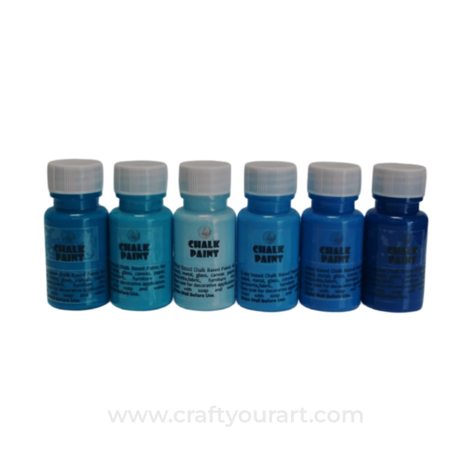Blue Shade Chalk Paint Pack of 6