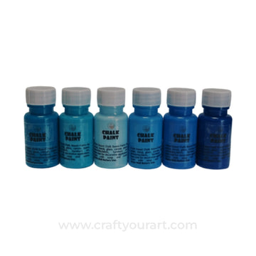 Blue Shade Chalk Paint Pack of 6