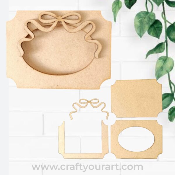 Bow Mini Photo Frame MDF Design 2