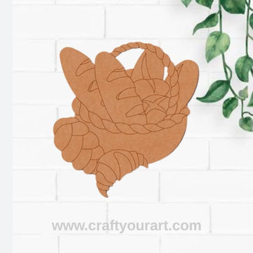 Breads In A Basket Pre Marked MDF Design 1