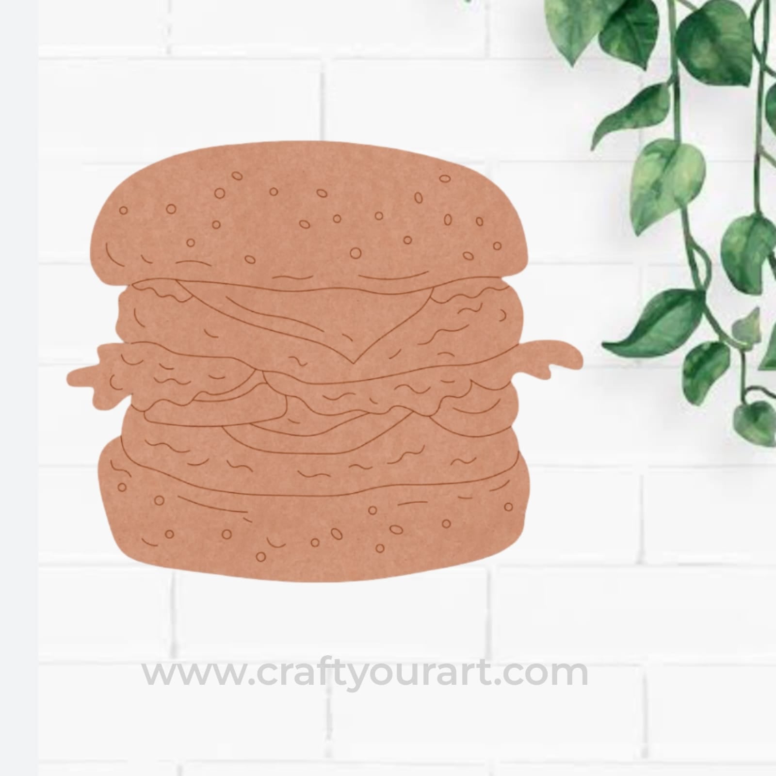 Burger Pre Marked MDF Design 1