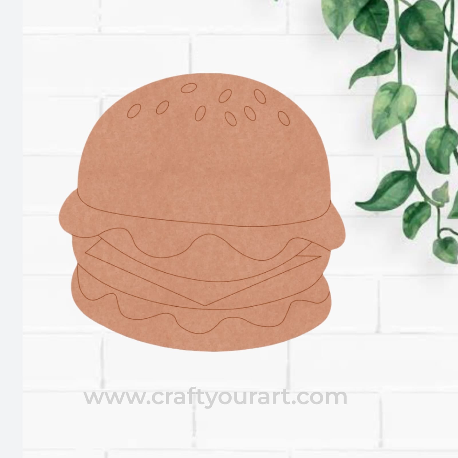 Burger Pre Marked MDF Design 2