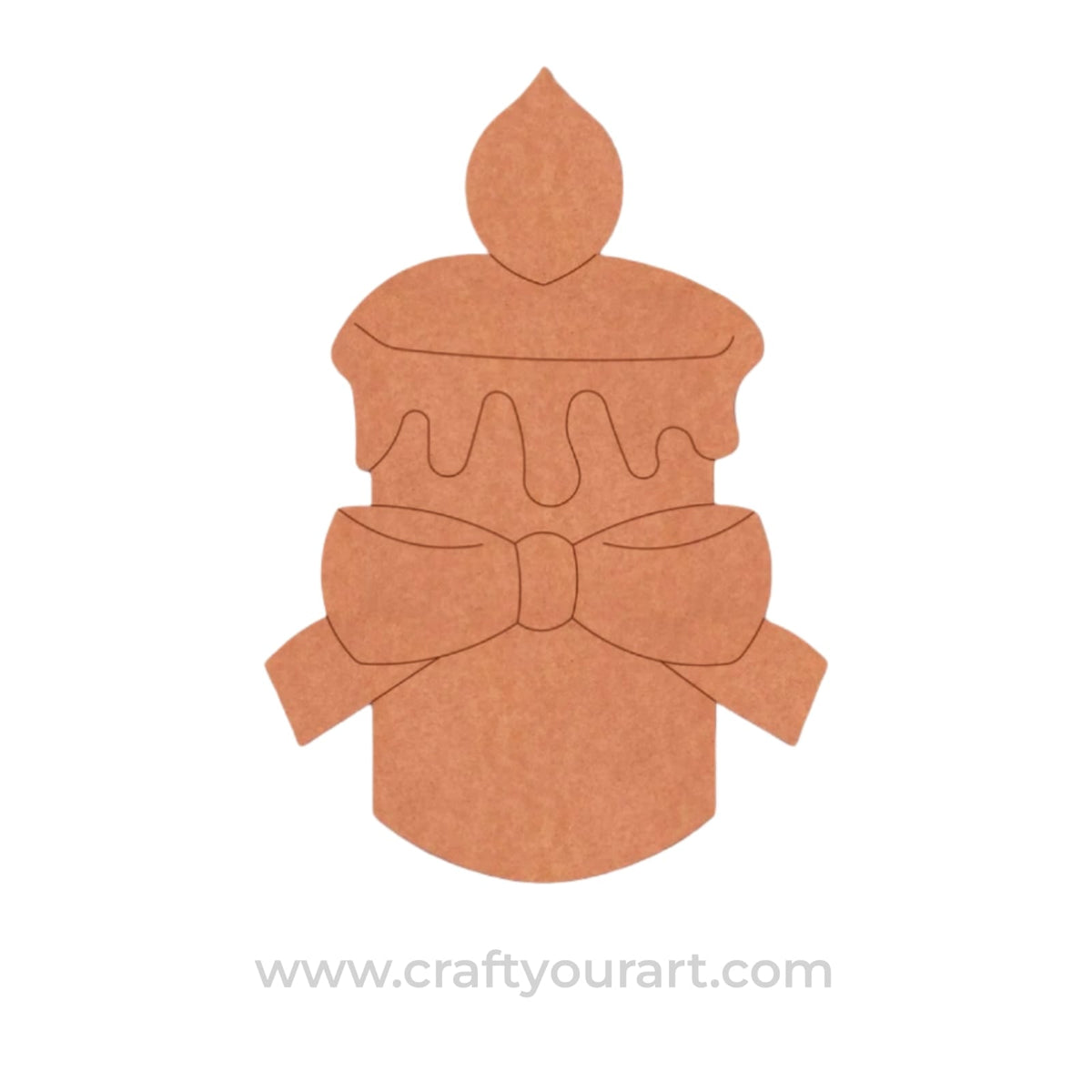 Candle Christmas Pre Marked MDF Design 1
