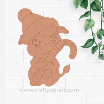 Cartoon Buffalo Pre Marked MDF Design 1