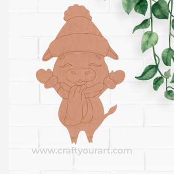 Cartoon Buffalo Pre Marked MDF Design 2