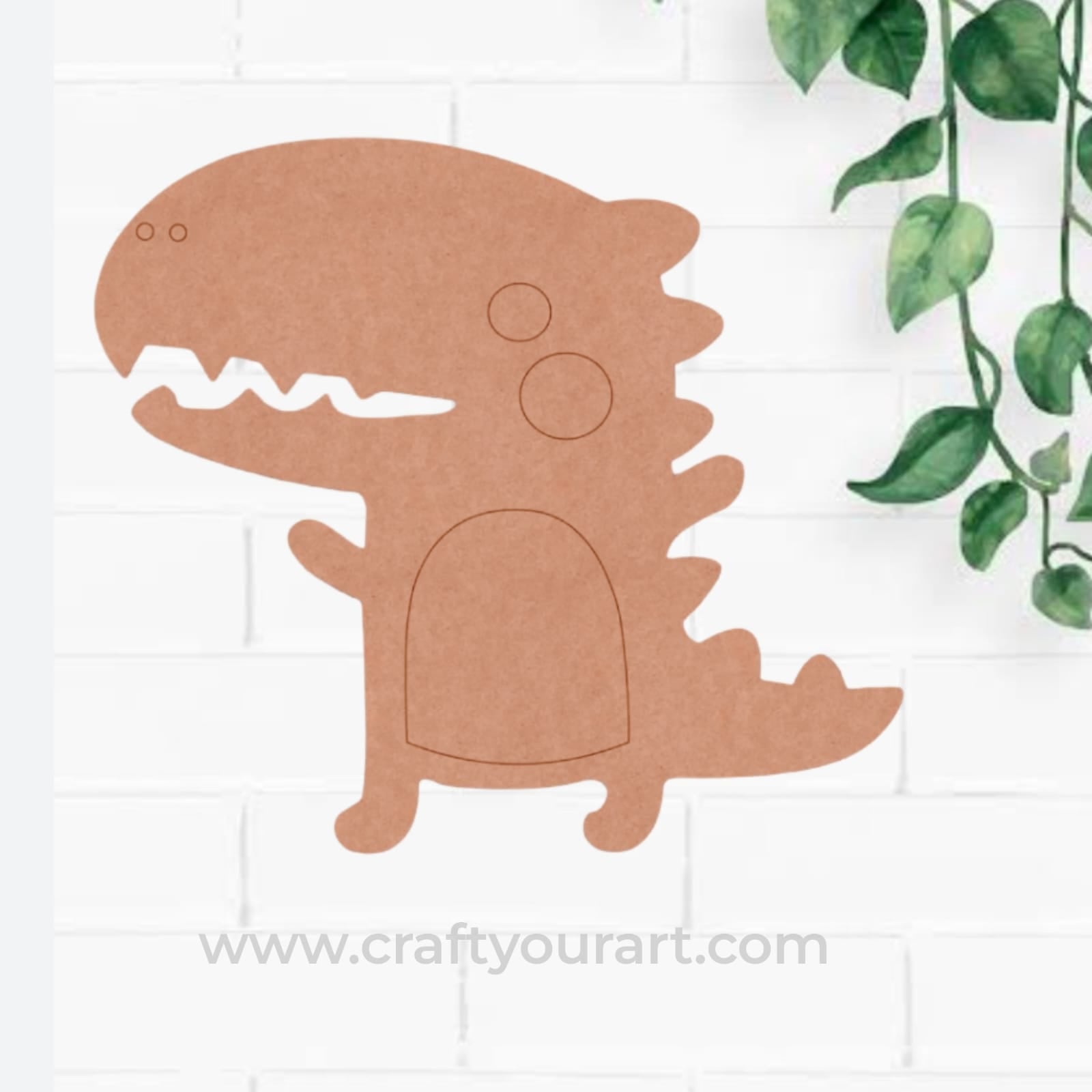 Cartoon Dinosaur Pre Marked MDF Design 1