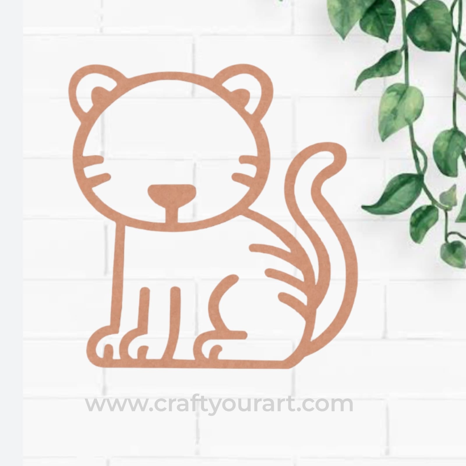 Cat Cutout MDF Design 10