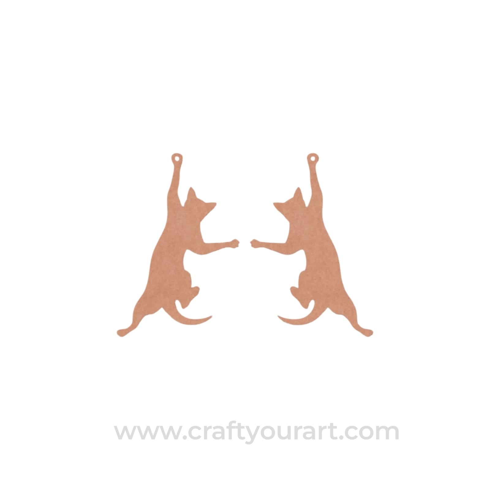 Cat Earrings MDF Design 1