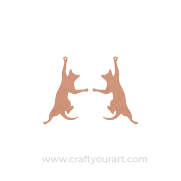 Cat Earrings MDF Design 1