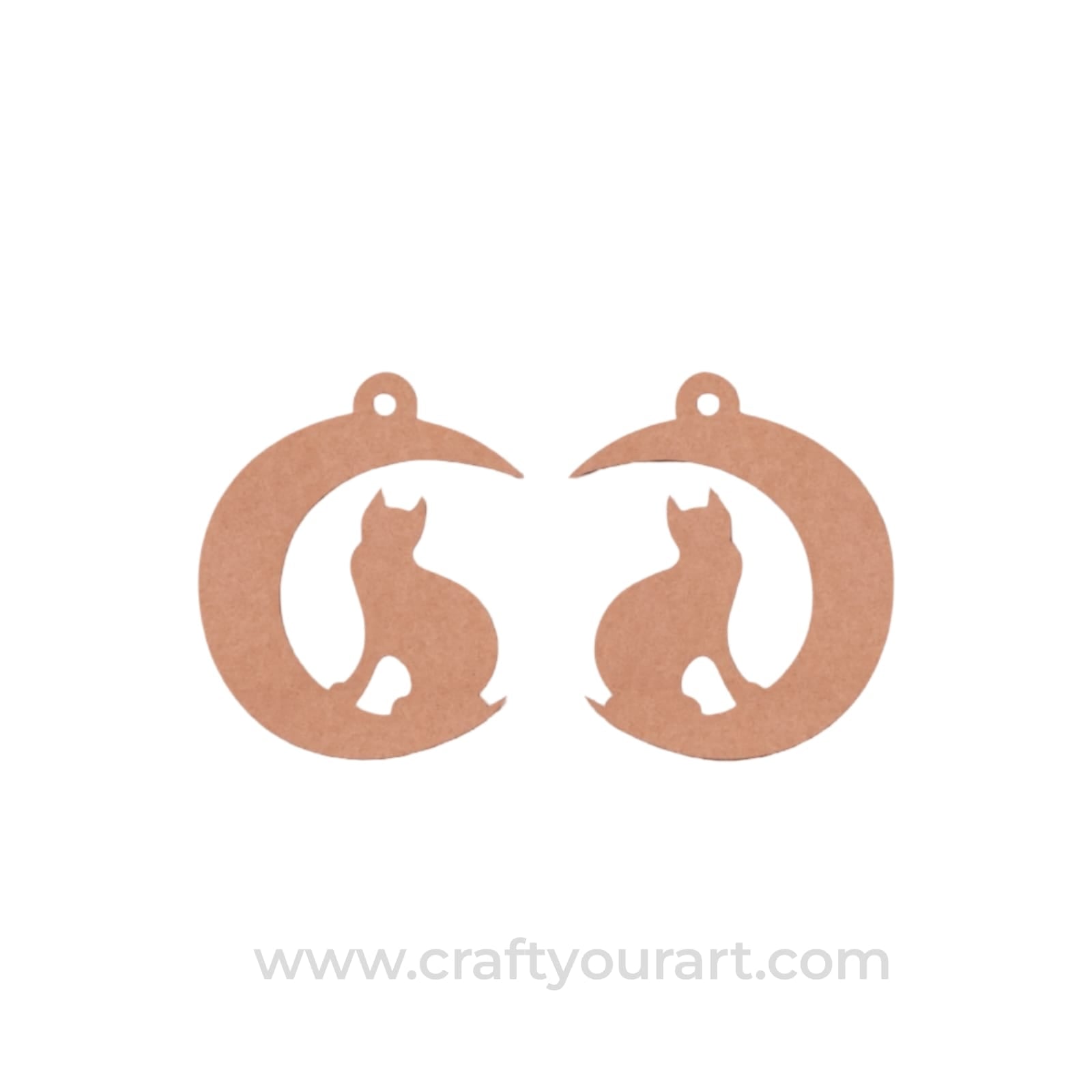 Cat Earrings MDF Design 3