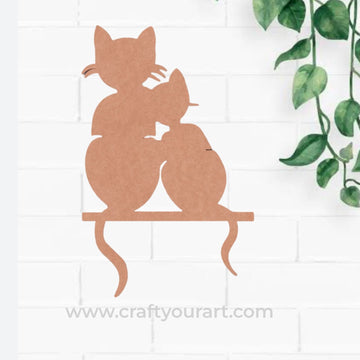 Cats Cutout MDF Design 1