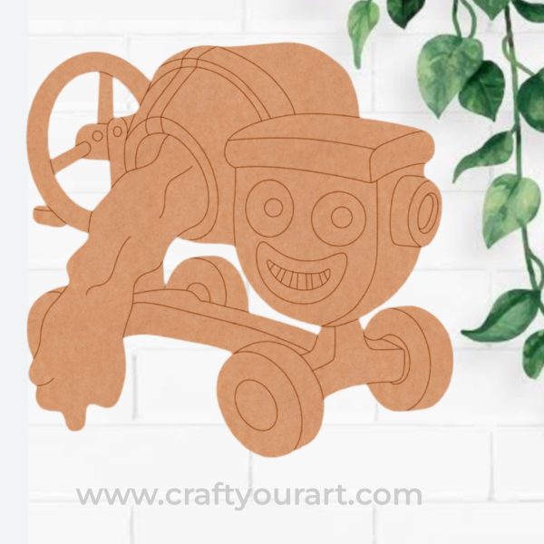 Cement Mixer Bob The Builder Pre Marked MDF Design 4