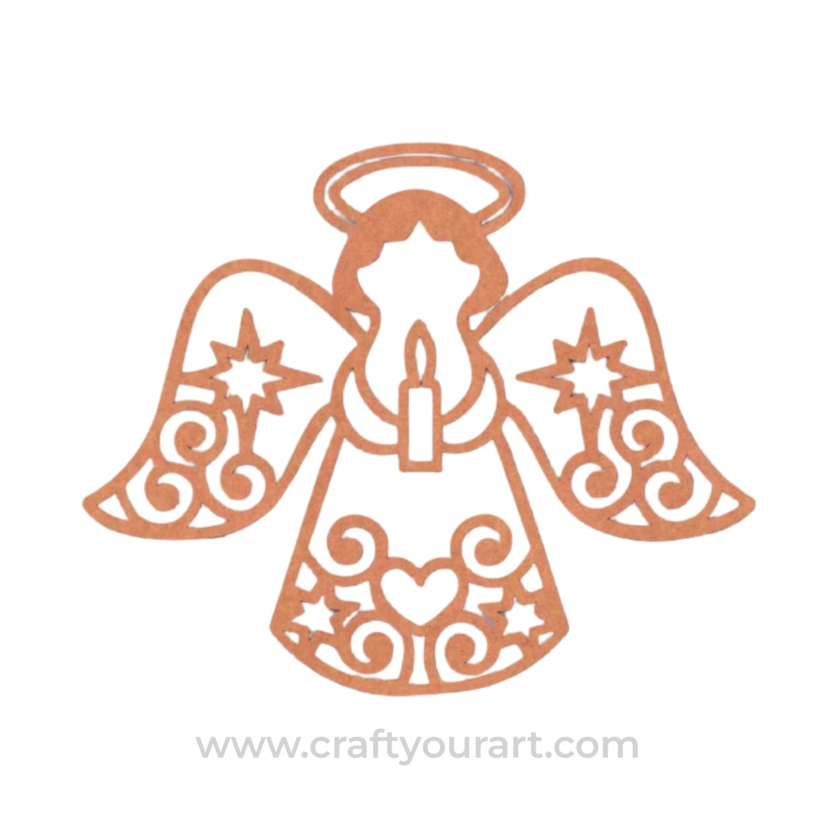 Christmas Angel Cutout MDF Design 4