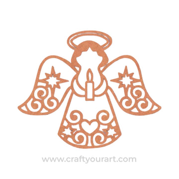 Christmas Angel Cutout MDF Design 4