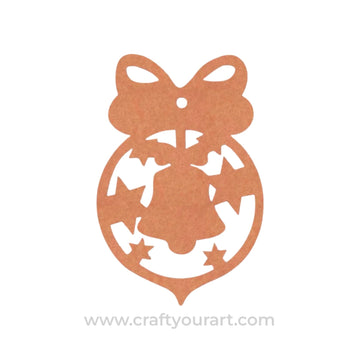 Christmas Bell Ornament Cutout MDF Design 1