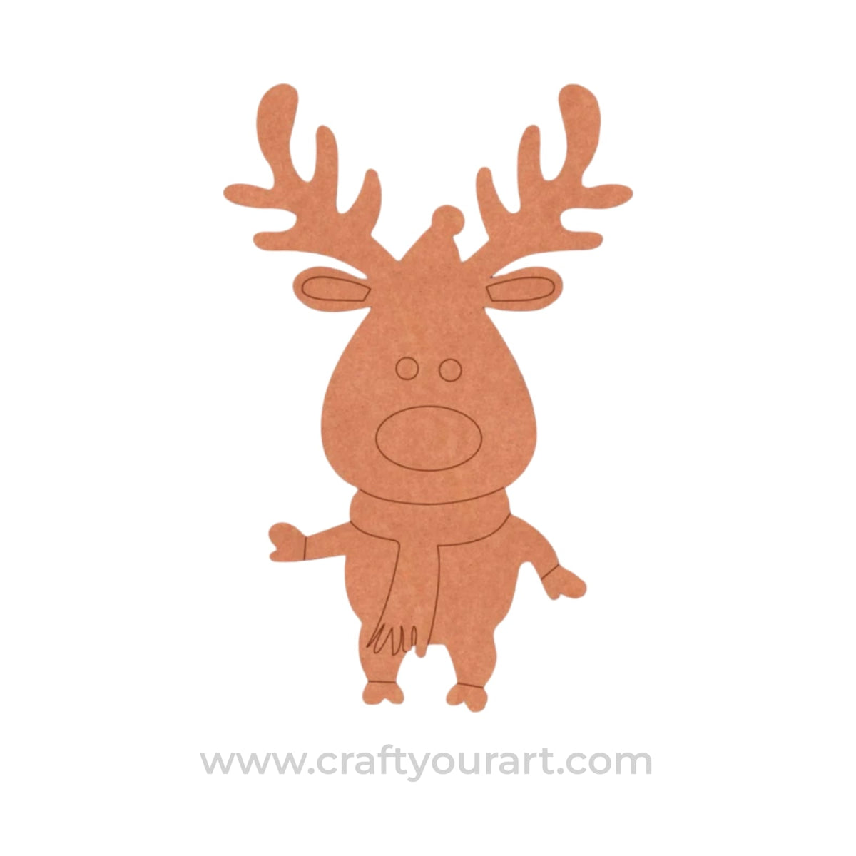 Christmas Deer Pre Marked MDF Design 1