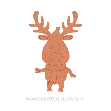 Christmas Deer Pre Marked MDF Design 1