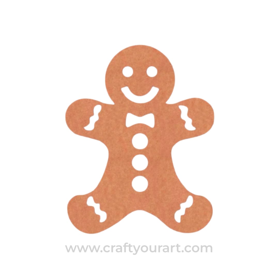 Christmas Gingerbread Cookie Cutout MDF Design 3