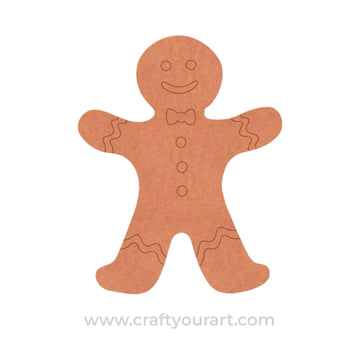 Christmas Gingerbread Man Pre Marked MDF Design 1