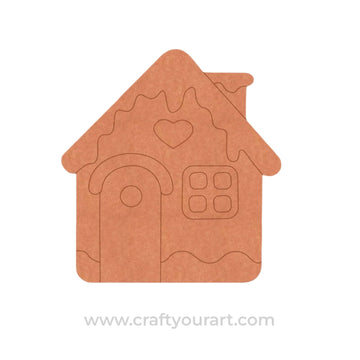 Christmas House Pre Marked MDF Design 1