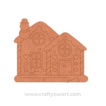 Christmas House Pre Marked MDF Design 2