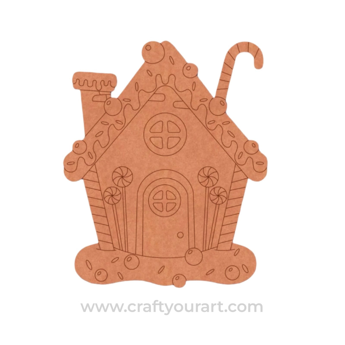 Christmas House Pre Marked MDF Design 3