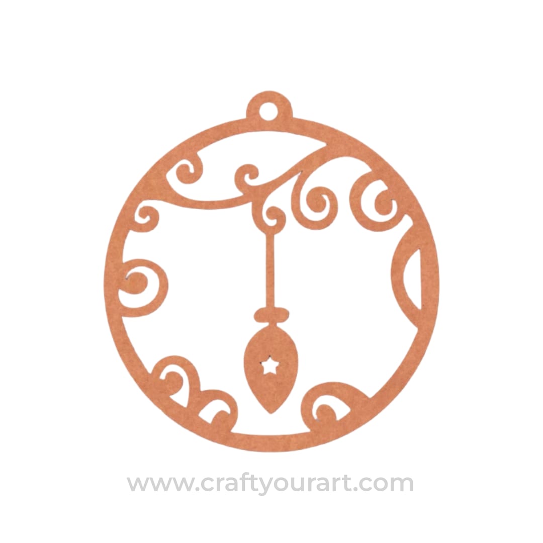 Christmas Ornament Cutout MDF Design 12