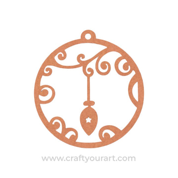 Christmas Ornament Cutout MDF Design 12
