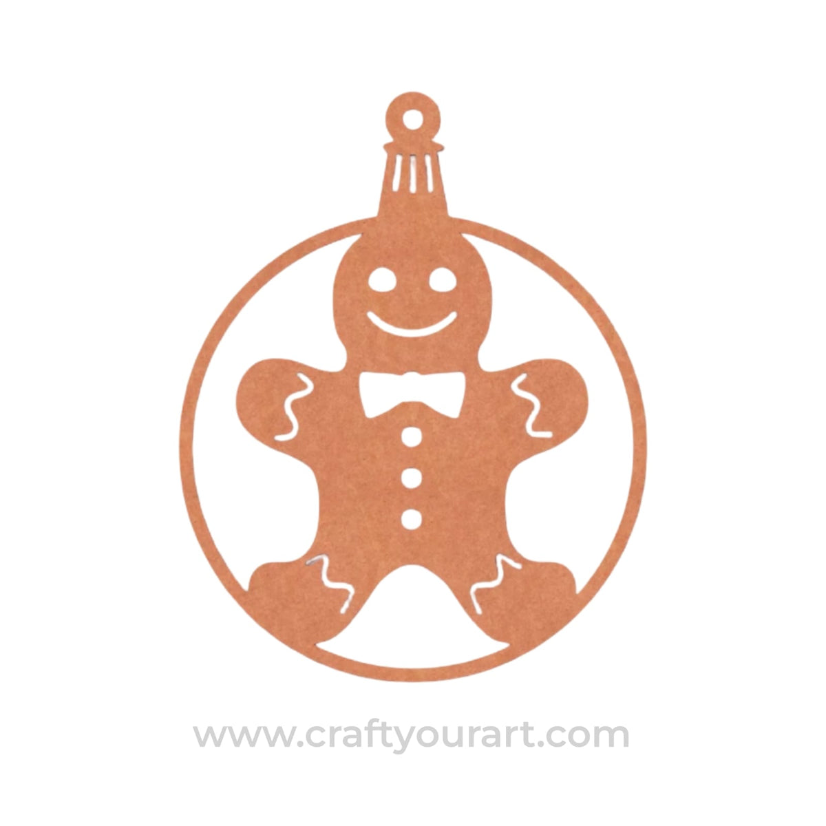 Christmas Ornament Cutout MDF Design 2