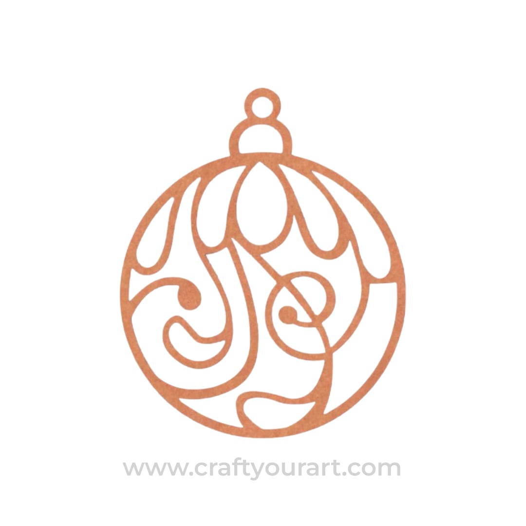 Christmas Ornament Cutout MDF Design 22