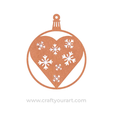 Christmas Ornament Cutout MDF Design 3