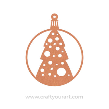 Christmas Ornament Cutout MDF Design 9