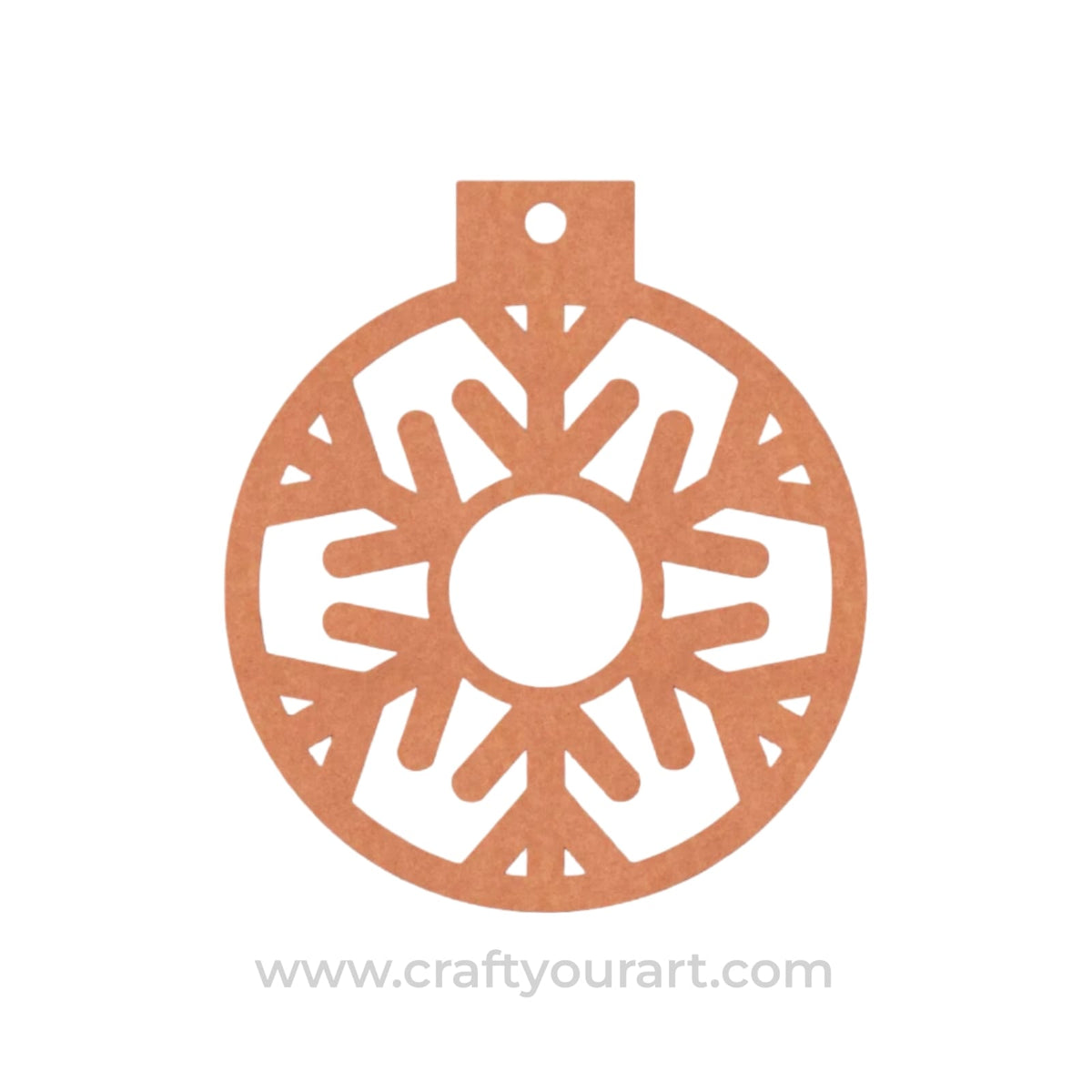 Christmas Ornament Snowflake Cutout MDF Design 7