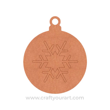 Christmas Ornament Snowflake Pre Marked MDF Design 2