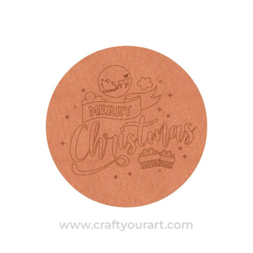 Christmas Pre Marked Round MDF Design 1