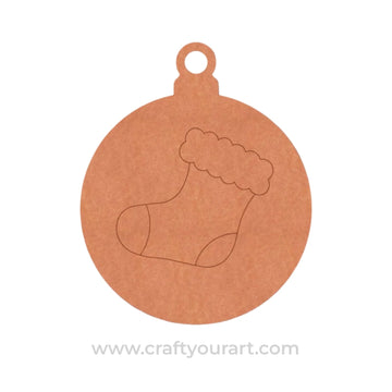 Christmas Stockings Ornament Pre Marked MDF Design 1