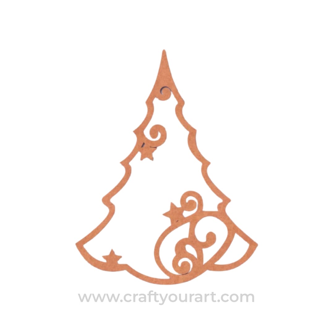 Christmas Tree Cutout MDF Design 4